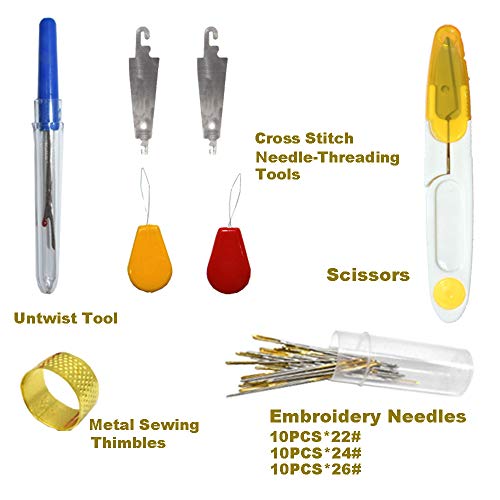 Embroidery Floss Thread Kit 100％ Cotton Floss Bobbins and Cross Stitch Kit Bracelets Floss Crafts Floss (96 Color) - color: 96 Color