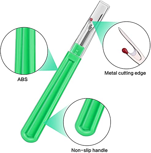 CampTek Seam Ripper, Sewing Stitch Ripper and Thread Remover Tool Kit, 2 Big+2 Small Embroidery Cutter and 1 Thread Snips (Red) - color: Red