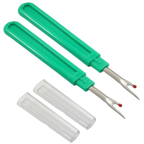 Hordion 6 PCS Seam Ripper Stitch Remover Tool, Green Seam Ripper Thread Cutter for Sewing Crafting Removing Embroidery Hems and Seams - color: Green
