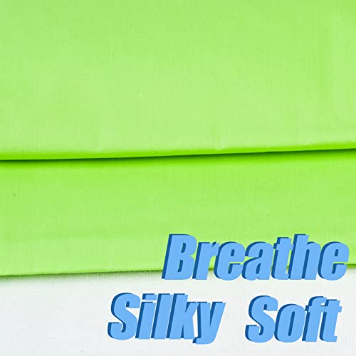 2 Yard Parrot Green Cotton Fabric, Natural Cotton Poplin Fabric by The Yard, 59 Inches Wide 100% Cotton Fabric, Soft Embroidery Muslin Quilting Material for Sewing Material Apparel Cloth - color: Parrot Green, size: 2 Yards