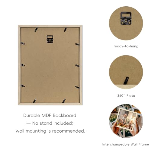 ArtbyHannah Gallery Wall Frame Set, 8 Pack Beige Picture Frames, Large - color: Beige, size: Large