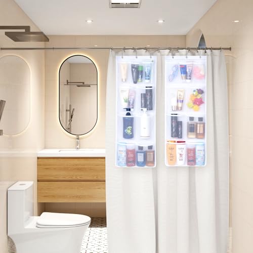 Lifewit Mesh Shower Caddy, 9 Pockets Hanging Bathroom Organizer, 2 Pack - size: 14" x 34"