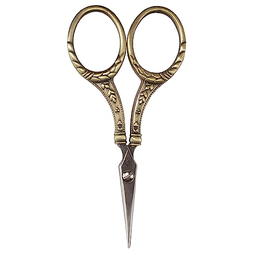 JubileeYarn Decorative Floral Embroidery Craft Scissors - Bronze - 1 Scissor - color: Decorative Floral - Bronze, size: 1 Scissor