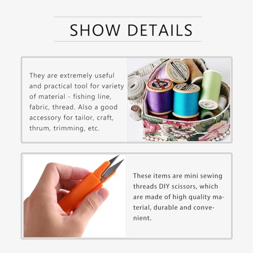 PRETYZOOM Mini Sewing Scissors 4 pack Embroidery Clippers with Protective Cap Lightweight Thread Cutter for Cross Stitch Diy Crafts Tailor Trimming Hanging Design