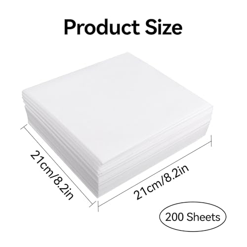 Klmnop Cut Away Embroidery Stabilizer 8" x 8"- 200 Precut Sheets