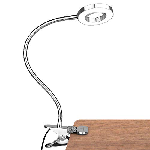 Glorious-LITE Clip on Light 36 LED Eye Caring Reading Light for Bed Silver - color: Silver
