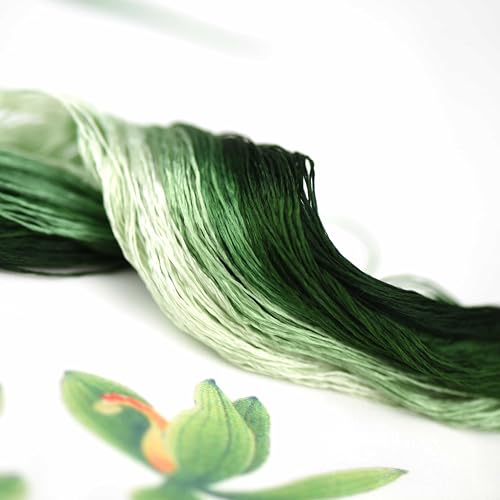 Natural 100% Mulberry Handmade Embroidery Silk Thread Silk Floss (98) - color: 98