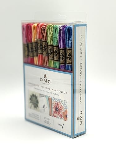 DMC Embroidery Floss Pack - Variegated - 8.7 Yards - 36 skeins - color: Assorted, size: 8.7 Yards (36 skeins)