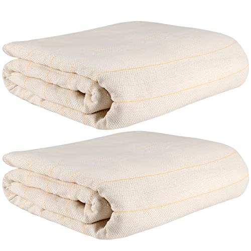 PINGEUI 2 Pieces 39 x 197 Inch Tufting Cloth with Marked Lines, Large Size Punch Needle Monk’s Cloth, Primary Rug Backing Fabric for Embroidery, Handmade, DIY Craft - size: 2 Pieces 39 x 197 Inch