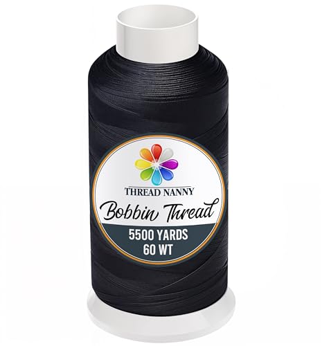 Black X-Large Cones Embroidery Bobbin Thread 60WT - 5500 Yards Cone Spool - color: Black, size: 1 Pack