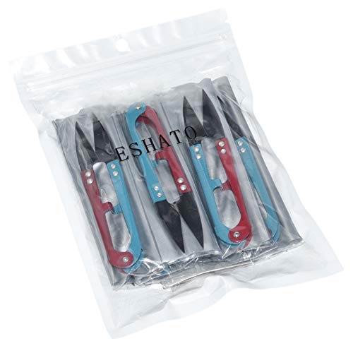 ESHATO 12 Pack Sewing Scissors for Fabric, 4.1inch Mini Small Snips Trimming Nipper, Yarn Thread Craft Scissors Cutters, Great for Office Home School Stitch DIY Supplies