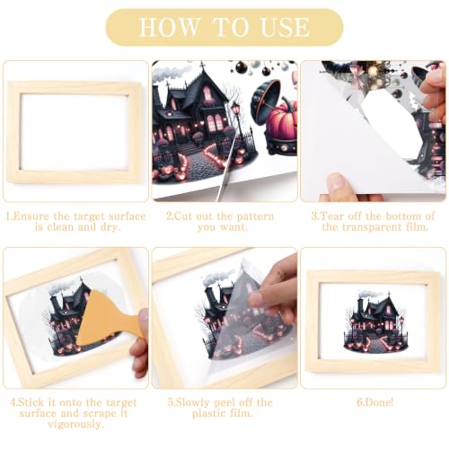 16 Pcs Pink Gothic Halloween Rub-On Transfers for Furniture & Crafts - style: Pink Gothic