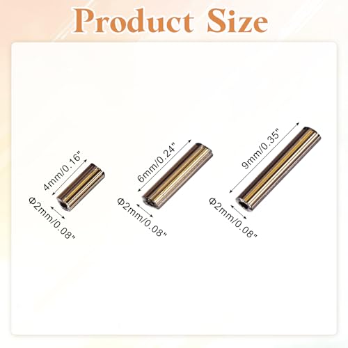 MECCANIXITY 2000pcs Glass Bugle Beads 4/6/9mm Long Tube Cylinder Beads - color: Bronze