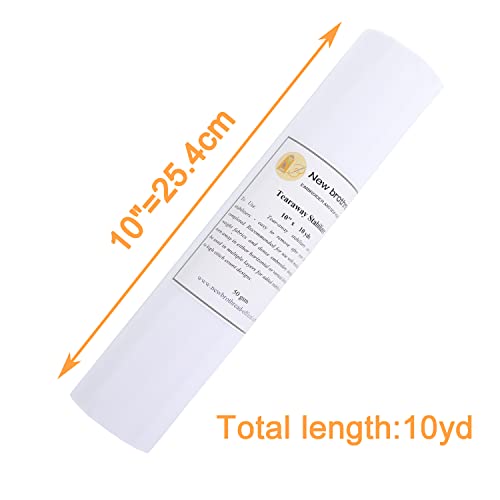 New brothread 63 Colors Thread Kit +10"x10yd Tearaway Embroidery Stabilizer