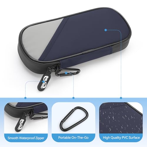 Gelozid Insulin Cooler Travel Case with 2 Reusable Ice Packs, Navy & Gray - color: Dark blue with Gray, size: Cooler Case