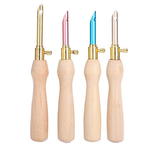 Lavor Punch Needle Supplies 10×6×2 4pcs Portable Punch Needle Knitting Embroidery Pen Wooden Handle for Sewing Felting DIY Craft Handwork