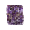 BEADIA Natural Amethyst Square Stone Beads 4x4mm 85pcs Cube Loose Semi Gemstone Beads for Jewelry Making Design - color: Amethyst