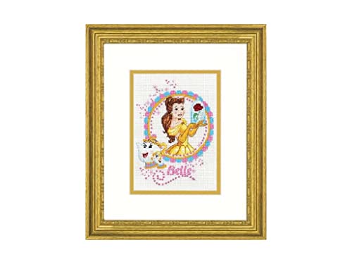 Dimensions Disney Beauty and the Beast Counted Cross Stitch Kit for beginners, 14 Count White Aida, 5'' x 7'' - color: Beauty & the Beast