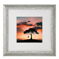 8x8 Silver Photo Frame Gallery Picture Frame with 5x5 mat,Freestanding and Wall Mountable - color: Silver, size: 8x8