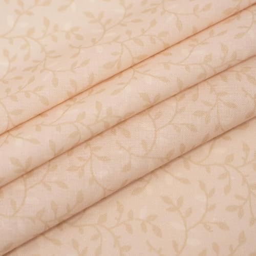 ROC-lon® 100% Cotton, 108" Wide, Preshrunk, Lightweight, Quilt Backing Fabric for Sewing and Craft Leaves Beige, 3 Yard Cut - color: Leaves Beige, size: 3 yard pre cut