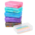 Sooez Plastic Pencil Case Box 6 Pack, Large Craft Storage Boxes Bulk - color: Classic Colors