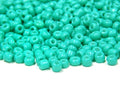 Perlin Glass Seed Beads 3mm 8/0 Round Mini Small Pony Beads 3300pcs for Making Earrings Bracelets Pendants Waist Jewelry DIY Handmade Opaque Color Kit (Turquoise, 2,6 mm ~ 3 mm) - color: Turquoise