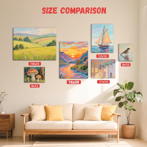 Simetufy 12 Pack 16x20 Inch Flat Canvas Panels Large Painting Boards - size: 16"x20"