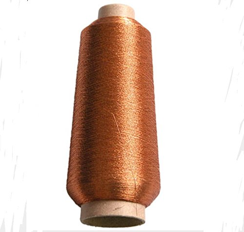 Sparkle Metallic Threads Machine Embroidery - 5000 Yards per roll (Copper Color) - color: copper color
