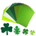 24 Pcs Felt Fabric Sheets, 8 Inch X 12 Inch St. Patrick's Day Green Craft Felt 1mm Thick A4 Stiff Felt Sheets for DIY Supplies(Green Series) - color: Green Series