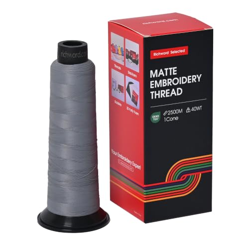 BAI Matte Machine Embroidery Thread 120D/2 40 wt Low Shine Dark Gray-8651 - color: Dark Gray-8651