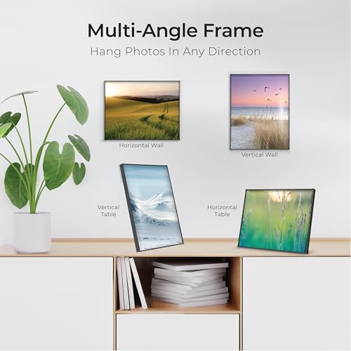 MANTELLO ESSENTIALS 8.5 by 11 picture frame 6 PACK 8.5 x 11 frame Front Loading picture frames 8.5 x 11 Pictures Documents Certificates Diplomas, And More - color: Black, size: 8.5x11 - 6 Pack
