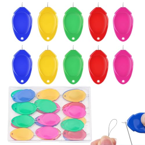 Fedmut 35PCS Needle Threaders 5 Colors Thumb Shape Sewing Needle Threader - color: 35pcs