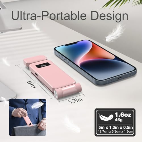 KTEBO Rechargeable Book Light with Clip & Battery Indicator, 9 Luminescence Modes, USB-C Portable 1.6 oz Ultralight Lamp for Night Reading in Bed, Readers - Pink - color: Pink