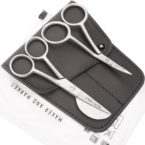 Applique Embroidery Scissors Set - Duckbill & Needlepoint, 4.5", Brushed - color: Satin