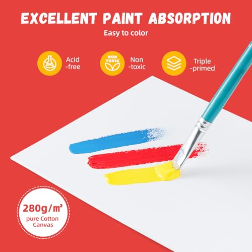 Simetufy 11 x 14 inch 12 Pack Painting Canvas Panels, Canvas Boards - size: 11"x14"