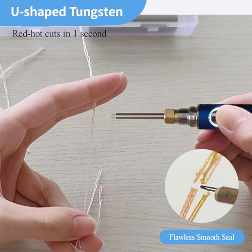 Gordepy Rechargeable Thread Zapper Tool USB-C Fast Charging Blue - color: Bue