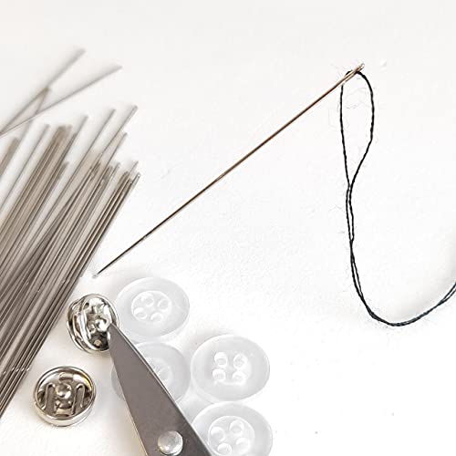 Littledream 150 Pcs Needles Assorted Sizes Sewing Hand DIY Embroidery (50 No.7 + 50 No.8 + 50 No.9) Thread Quilting Cross Stitch Beading 2.1 Inch Long Straight Sharp Needle Kit Craft Lampwork