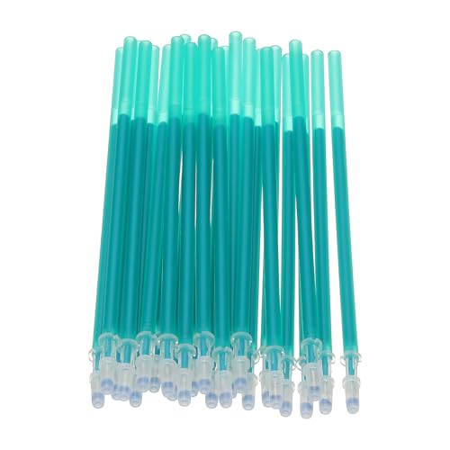PATIKIL 24 Pcs Erasable Gel Pens Refills, 0.5mm Heat Erasable Pens Refills for Fabric Disappearing Ink Fabric Marking Pen for Sewing Quilting Writing, Green Ink - color: Green