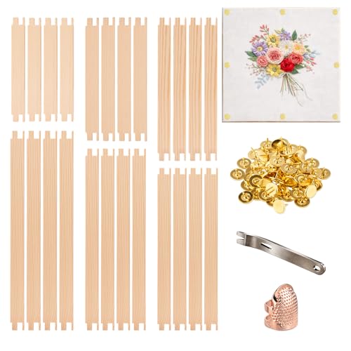 Yhizeva Mini+ Needlepoint Stretcher Bars Set, 5/6/7/8/9/10 Inch, 24 Bars - size: 5"/6"/7"/8"/9"/10" Set