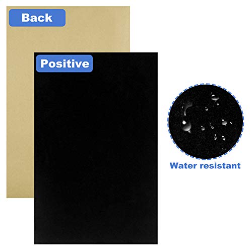 15PCS Stick Black Felt, Self Adhesive Felt, DIY A4 Size（8.3" x 11.8"） - size: 8.3 inches x 11.8 inches
