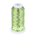 Simthread 2700 Yards Metallic Embroidery Machine Thread - Grass Green MS-006, 40wt High-Sheen King Spool, Smooth Running & Break Resistant for Commercial & Home Embroidery Machines - color: Grass Green MS-006