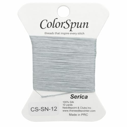 3-Strand Silk Needlepoint Thread, 10 Yard Smooth & Lustrous Silk Thread for Needlepoint, Hand Embroidery, Sewing & DIY Needlework to Family and Friends(Ash Gray) - color: Ash gray