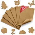 Tan Soft Felt Sheets for Crafts, 9" x 12", 1.6mm Thick, 6 Pcs - color: Tan