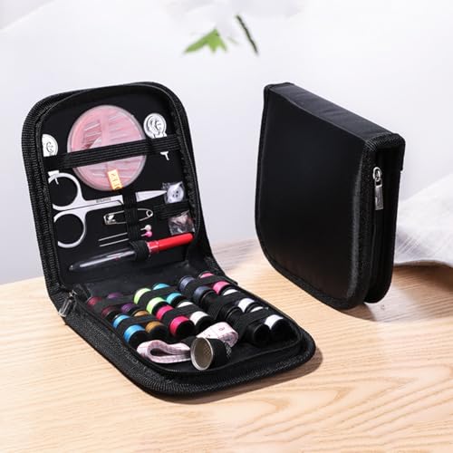 67-Piece Set Portable Travel Sewing Kit with Needles Threads Scissors Pins Tape Measure Storage Bags DIY Embroidery Handwork
