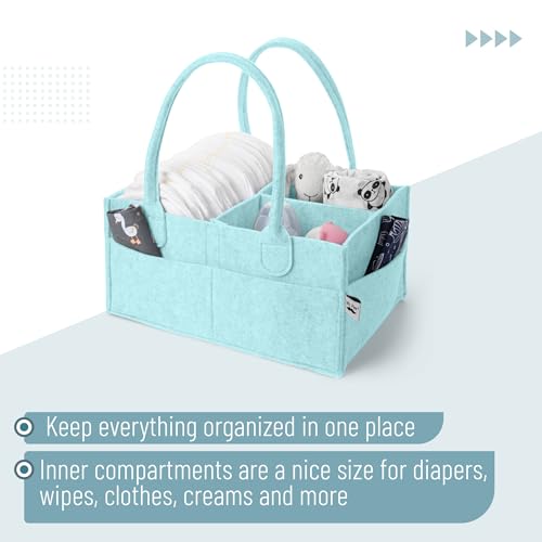 Mr. Pen- Baby Diaper Caddy Organizer, Light Blue - color: Mint Whisper, size: 1 Pack, Regular