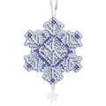 Amethyst Crystal Beaded Counted Cross Stitch Ornament Kit Mill Hill 2012 Snow Crystals MH162303