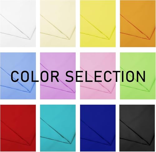Sky Blue Cotton Fabric 1 Yard, 100% Natural Cotton Poplin Fabric by The Yard, 59 Inches Wide Lining Fabric for Sewing Apparel Cloth Hard-Wearing & High-Density Embroidery Quilting, Sewing Material - color: Sky Blue, size: 1Y
