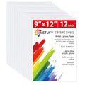 Simetufy 12 Pack 9 x 12 inch Canvas Boards for Painting Canvas Panels - size: 9"x12"