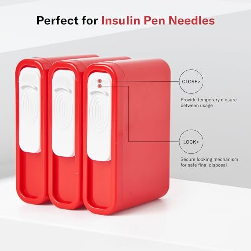 Alcedo 0.1L Portable Sharps Container (10-Pack) for Travel Use