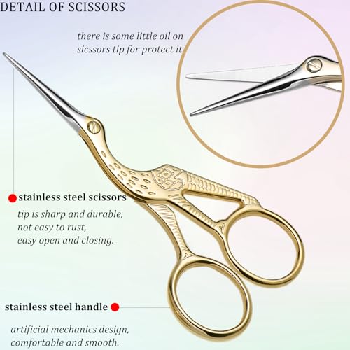 BIHRTC 4.5Inch Bird Sewing Scissors Craft Threading Scissors with Leather Cover Tassel Stainless Steel Scissor for Embroidery Sewing Crafting Needlework DIY Artwork Housework - size: 4.5inch, style: Style 1203